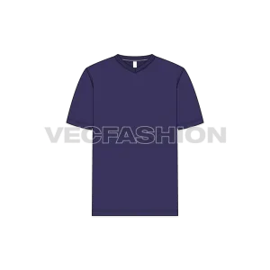 Mens Purple V Neck T-shirt