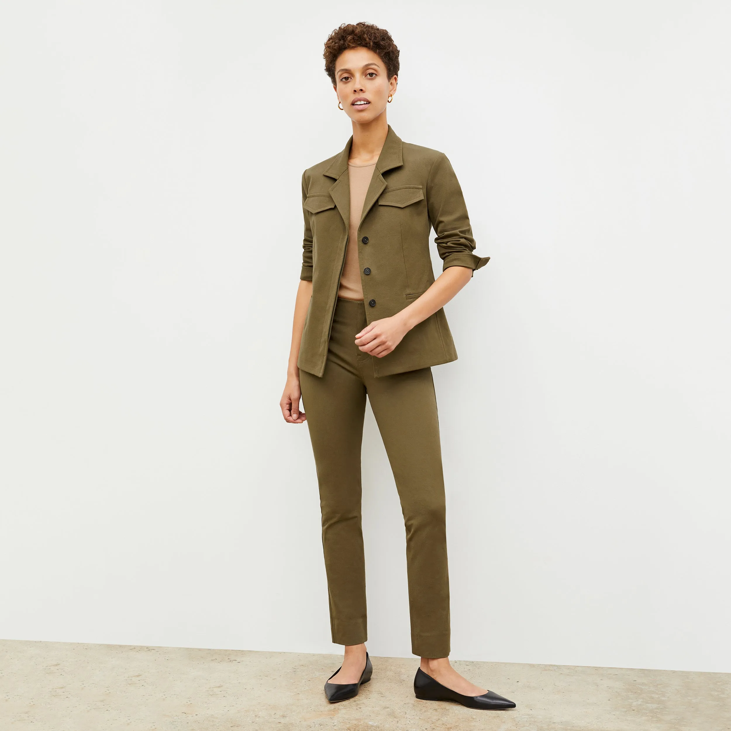 M.M. LAFLEUR - Emalis Jacket - Eco Better Than Denim :: Oregano
