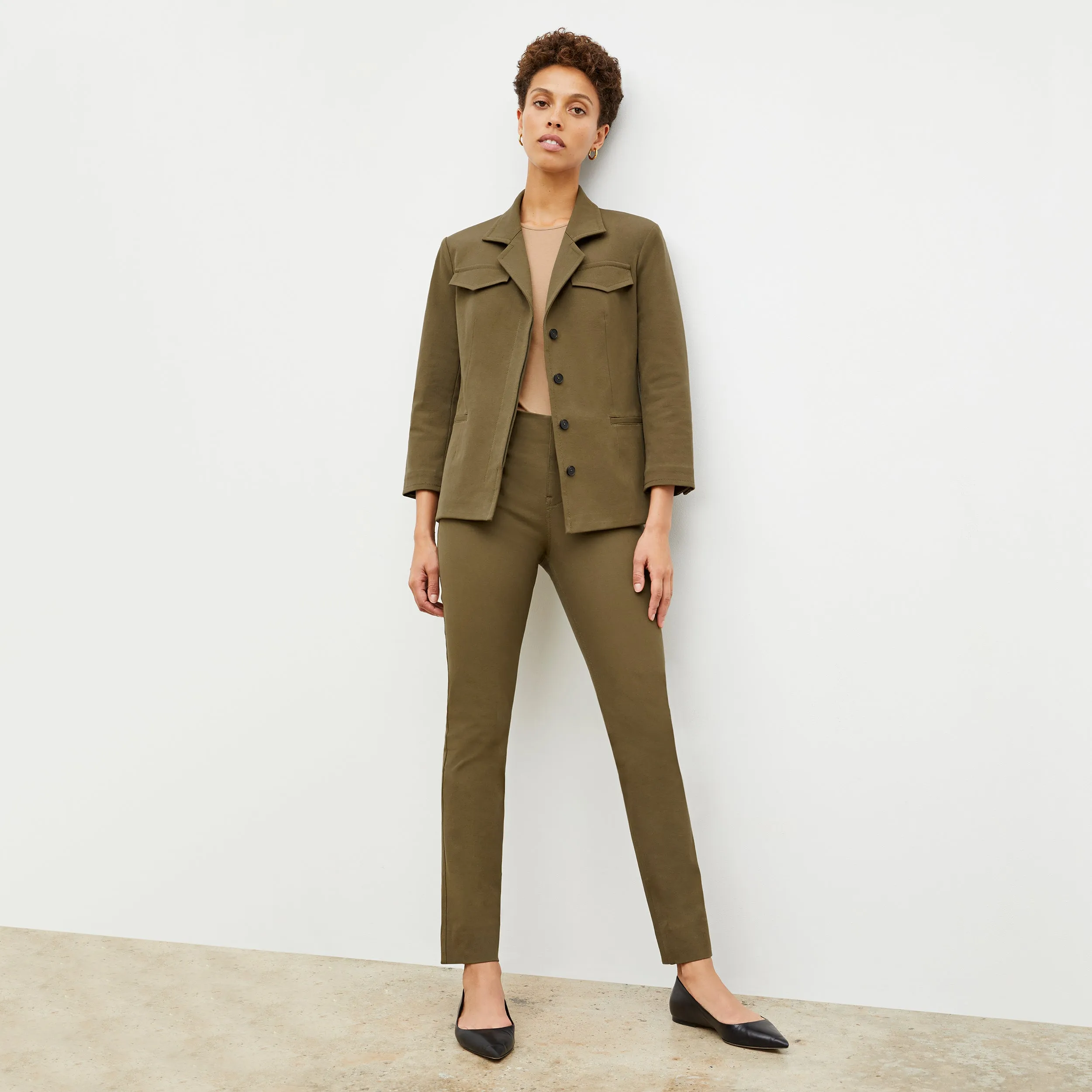 M.M. LAFLEUR - Emalis Jacket - Eco Better Than Denim :: Oregano
