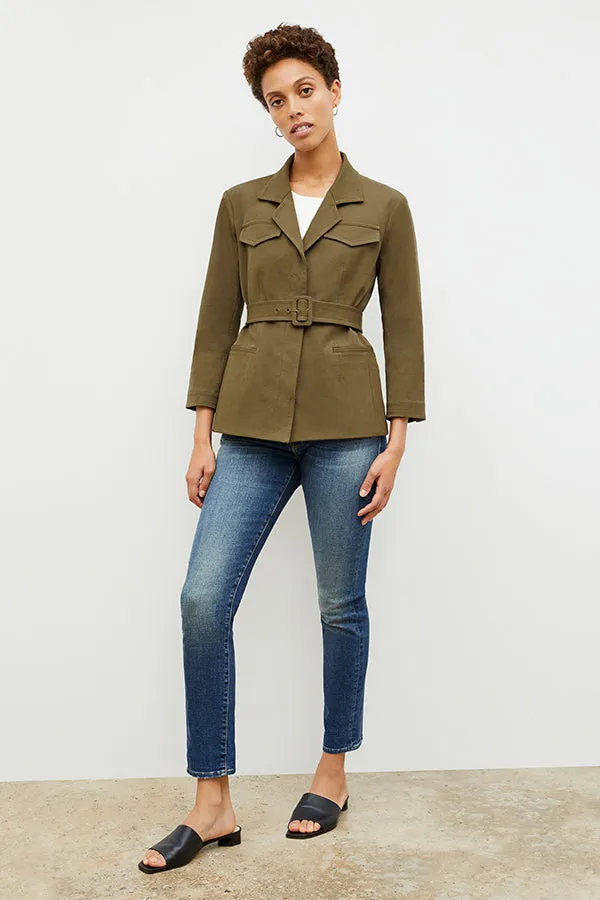 M.M. LAFLEUR - Emalis Jacket - Eco Better Than Denim :: Oregano