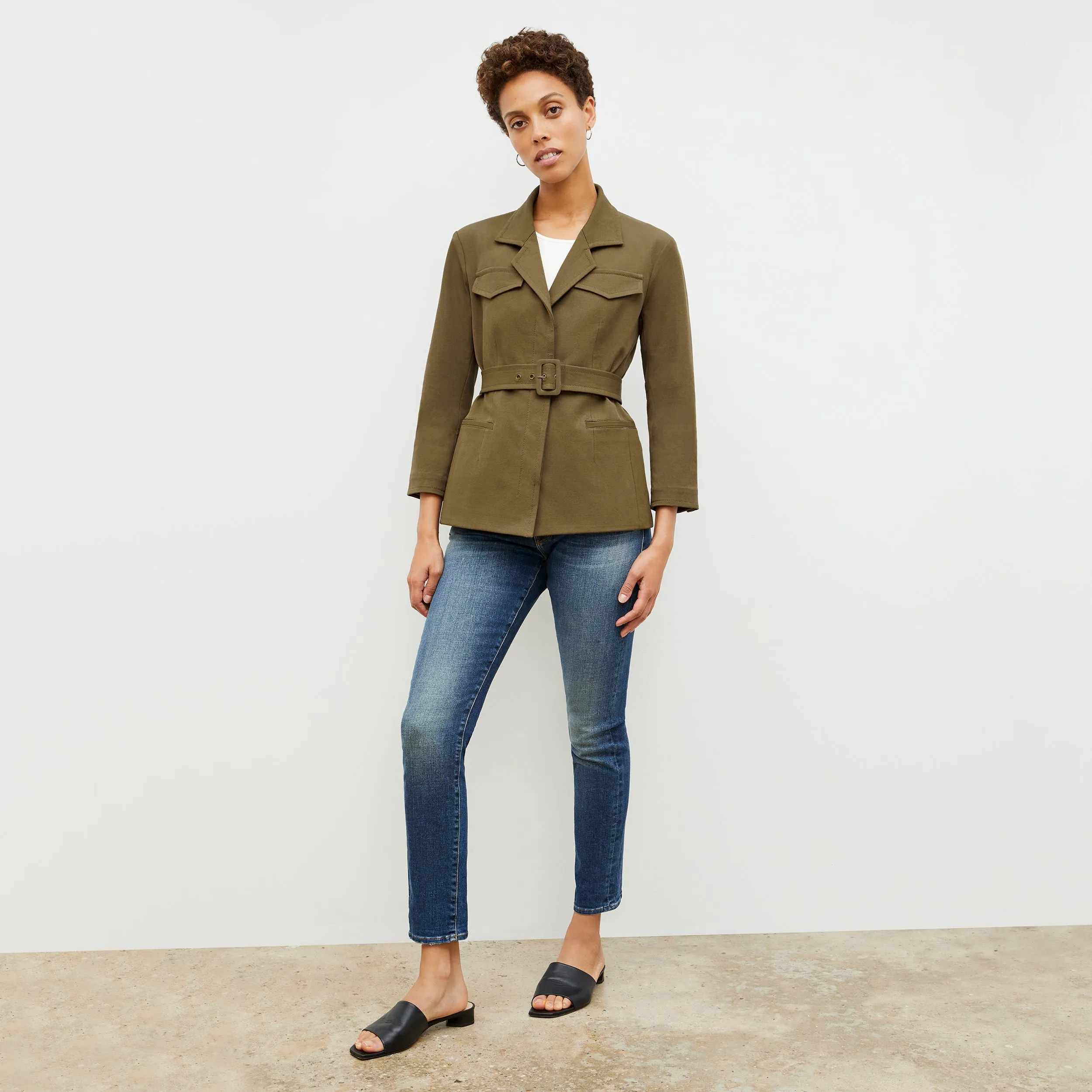 M.M. LAFLEUR - Emalis Jacket - Eco Better Than Denim :: Oregano