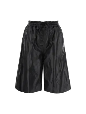 Nappa Leather Drawstring Shorts