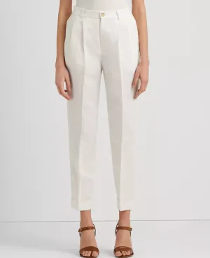 Ralph Lauren Linen-Blend Twill Ankle Pants