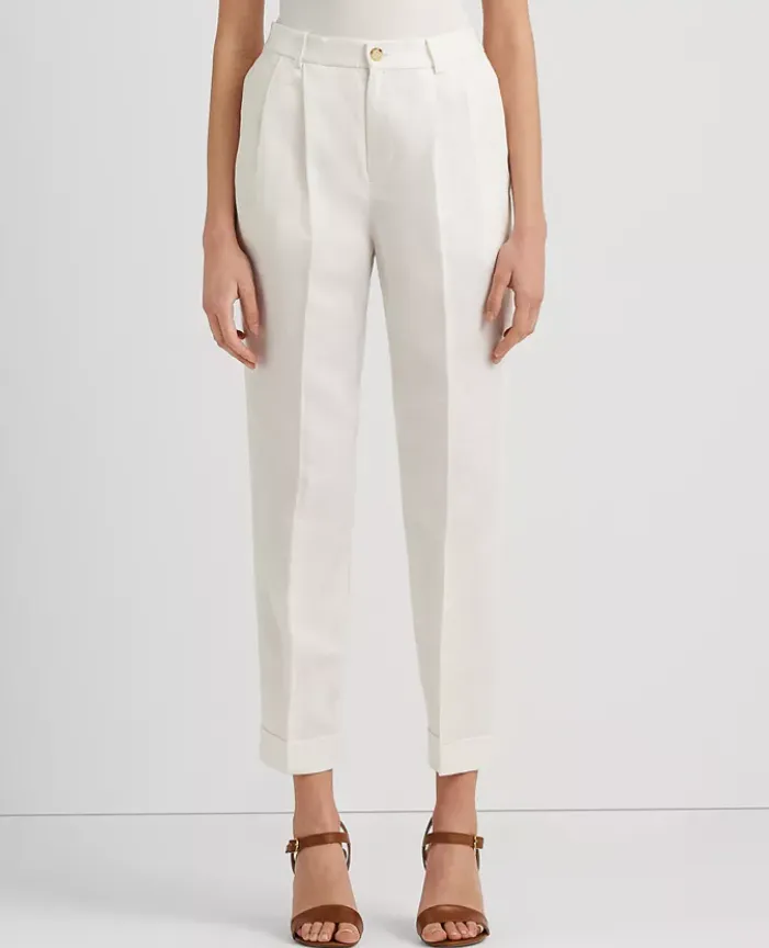 Ralph Lauren Linen-Blend Twill Ankle Pants