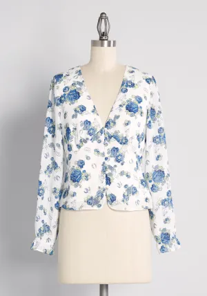 Rodeo Rose Button-Up Top