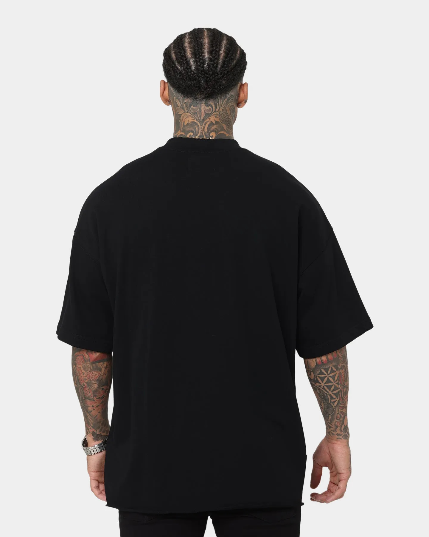 Saint Morta Yearbook Rhinestone Boxy T-Shirt Black/Black