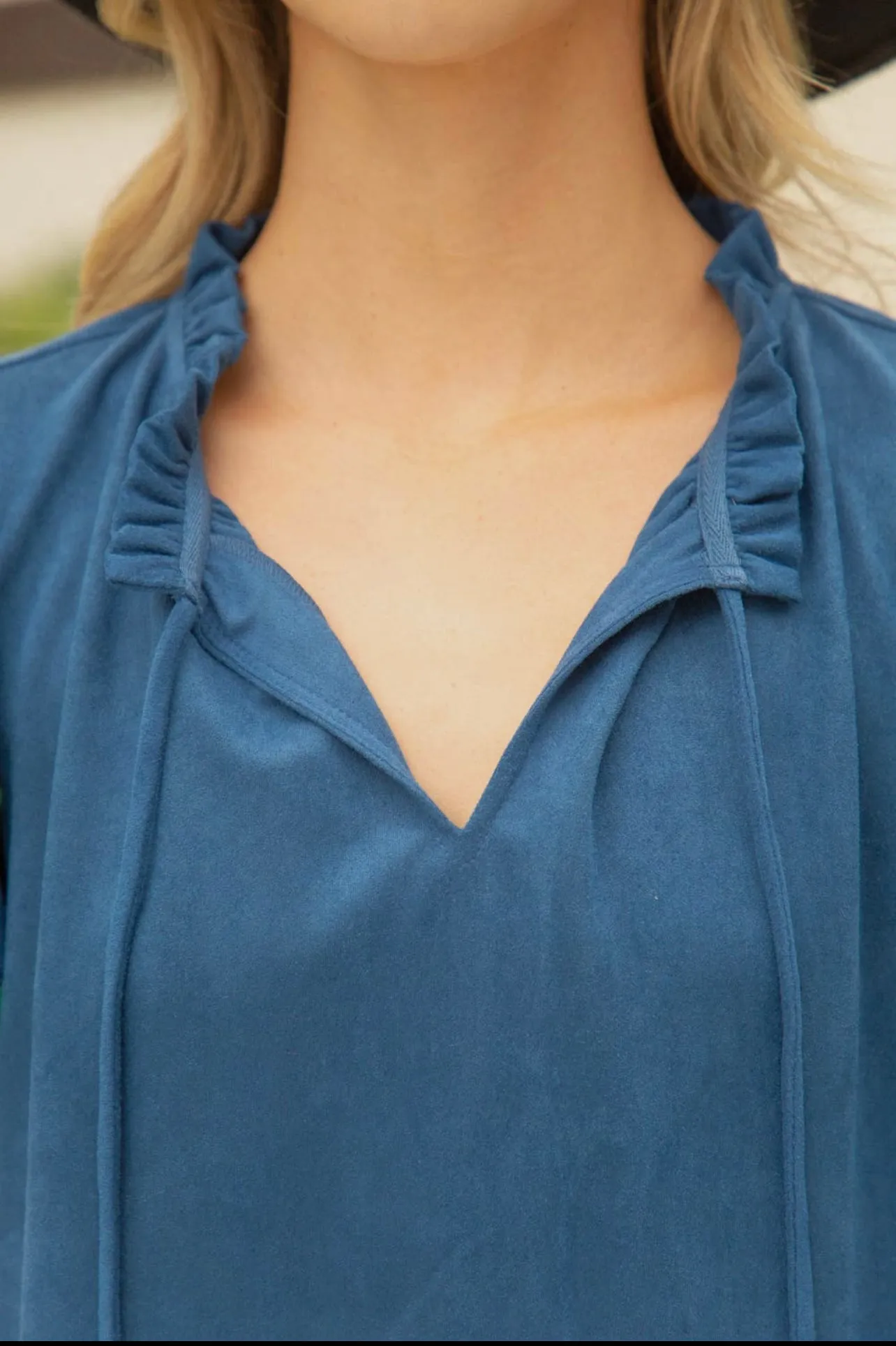 Scallop Detailed Suede Dress (2 colors)