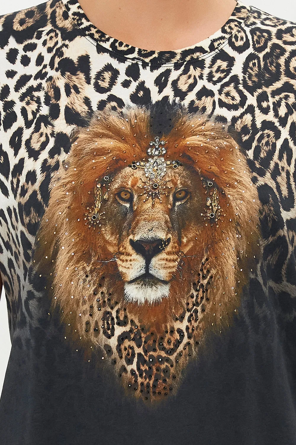 SLIM FIT  ROUND NECK T-SHIRT COOL FOR CATS