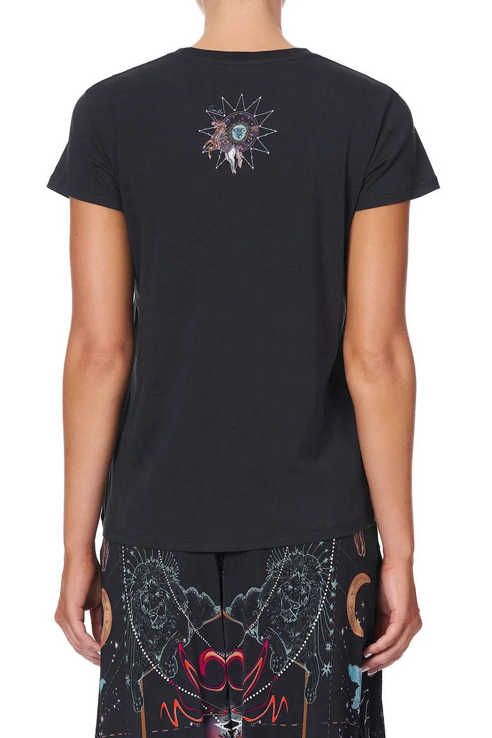 SLIM FIT ROUND NECK T-SHIRT MIDNIGHT MOON HOUSE