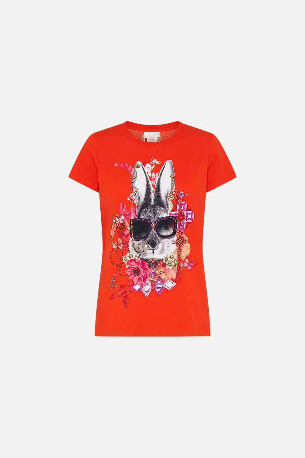 SLIM FIT ROUND NECK T-SHIRT SECRET GARDEN
