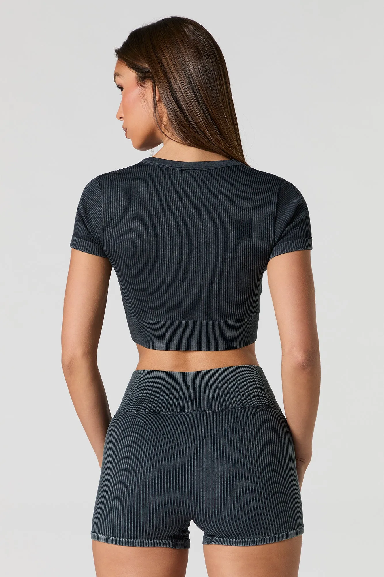 Sommer Ray Active Seamless Ribbed Drawstring Short