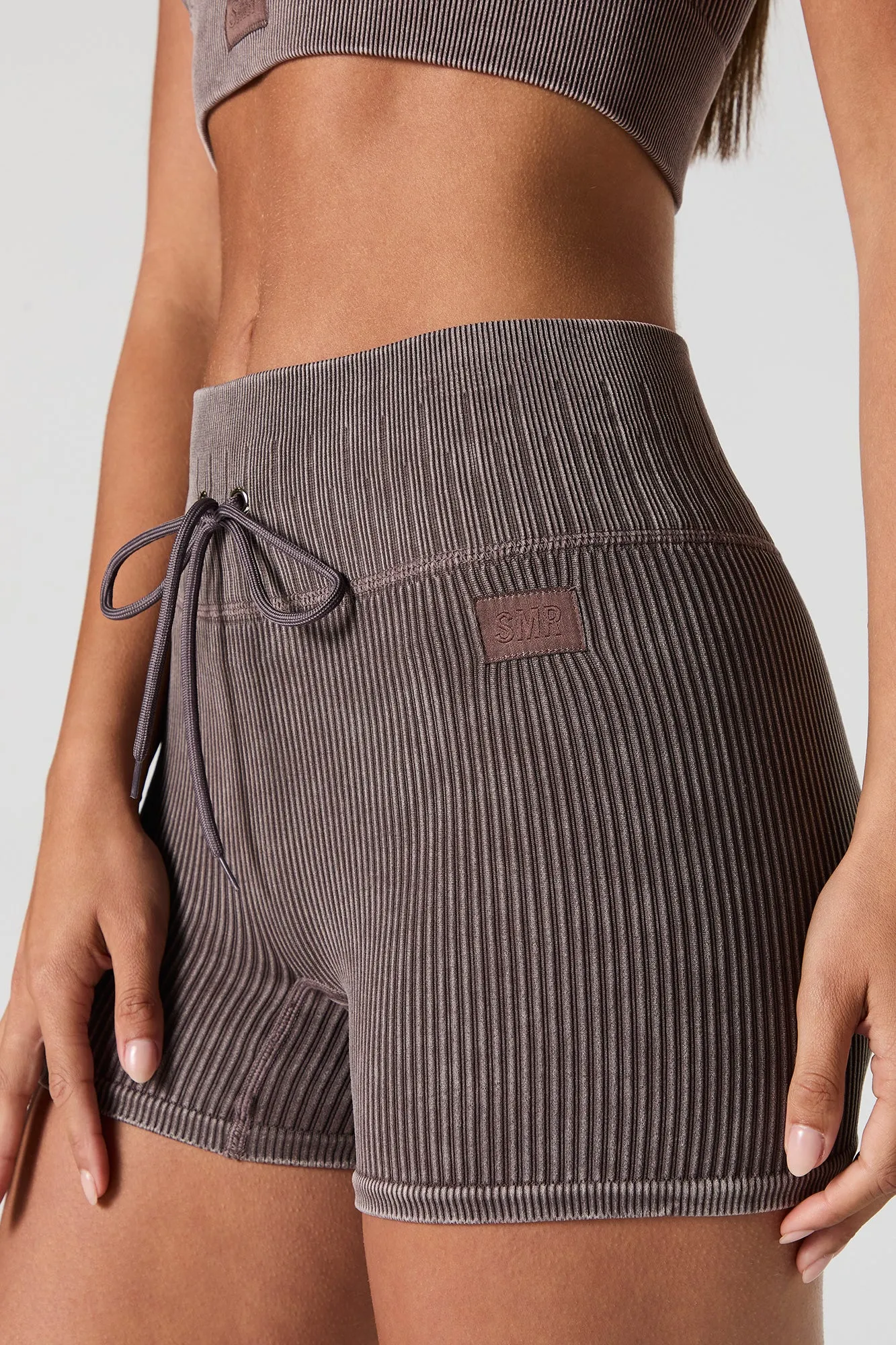 Sommer Ray Active Seamless Ribbed Drawstring Short
