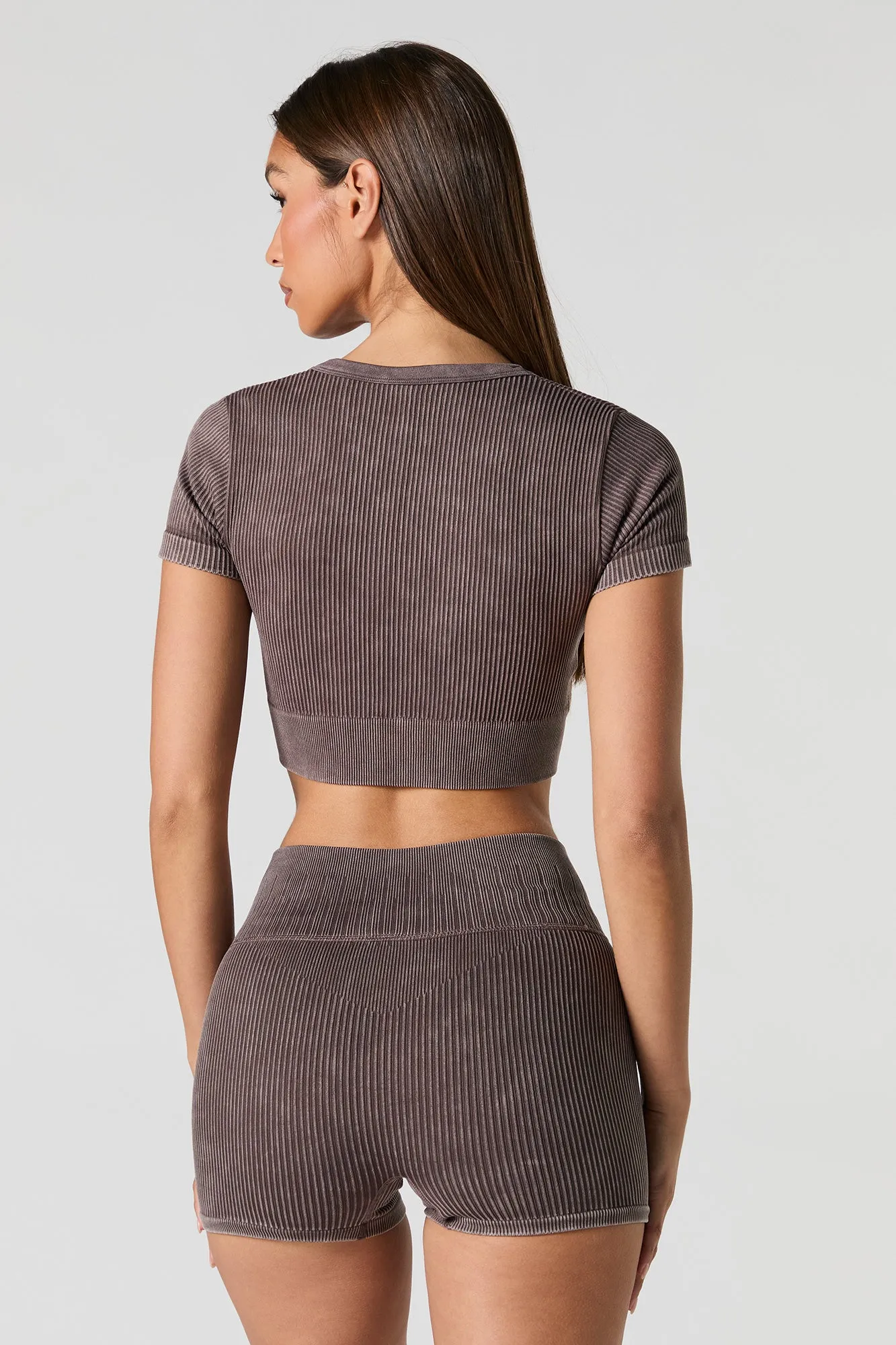 Sommer Ray Active Seamless Ribbed Drawstring Short
