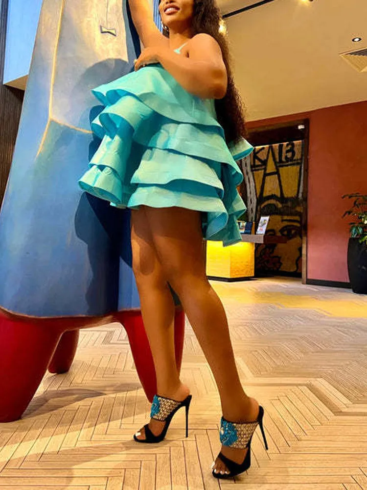 Spaghetti Strap Graceful Bodycon Midi Dress