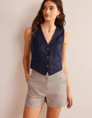 Tailored Linen Shorts-Rope
