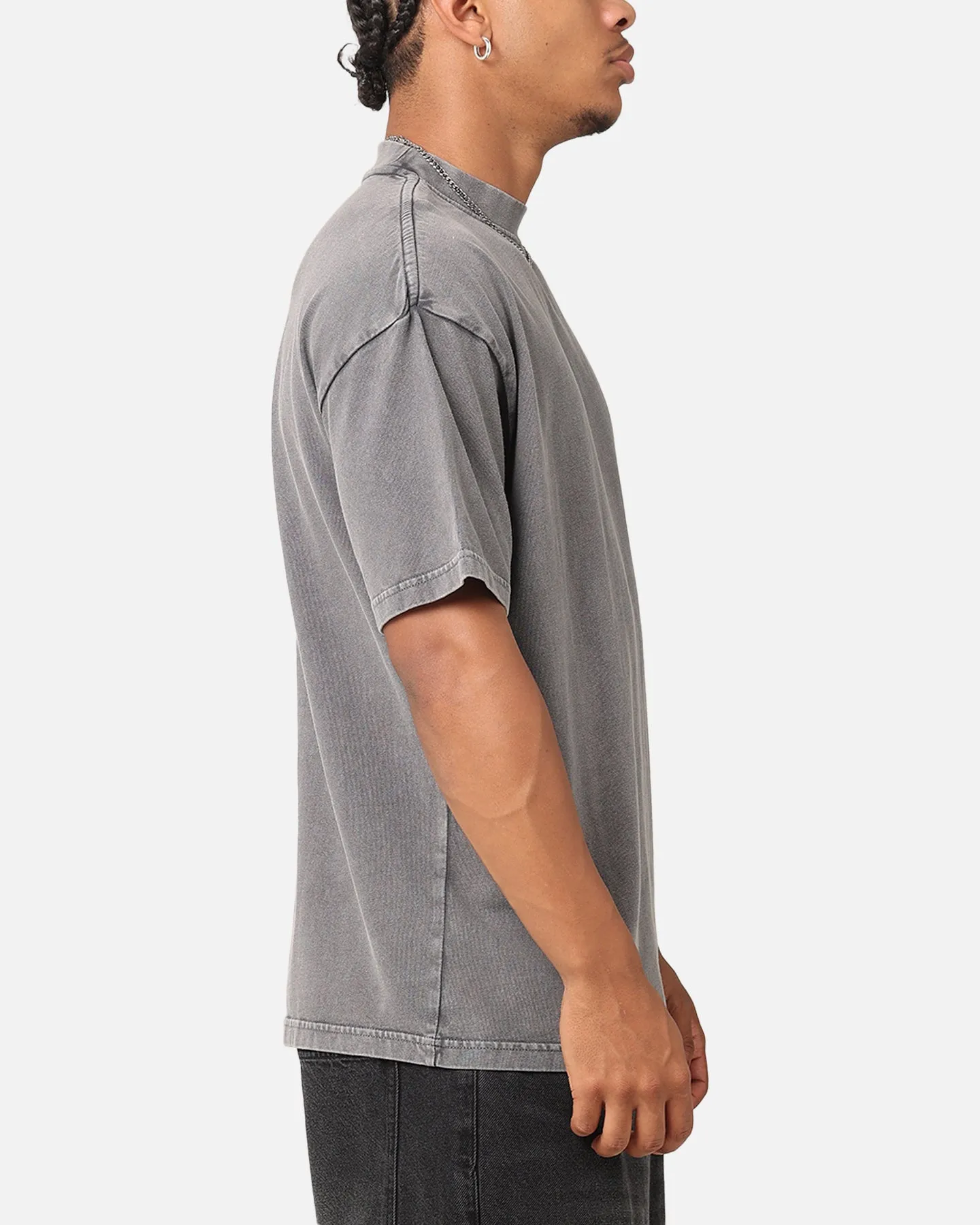 The Anti Order Anti XY Mock Neck T-Shirt Washed Charcoal