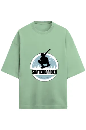 Unisex Terry Oversized T-Shirt - Skateboard -280 GSM