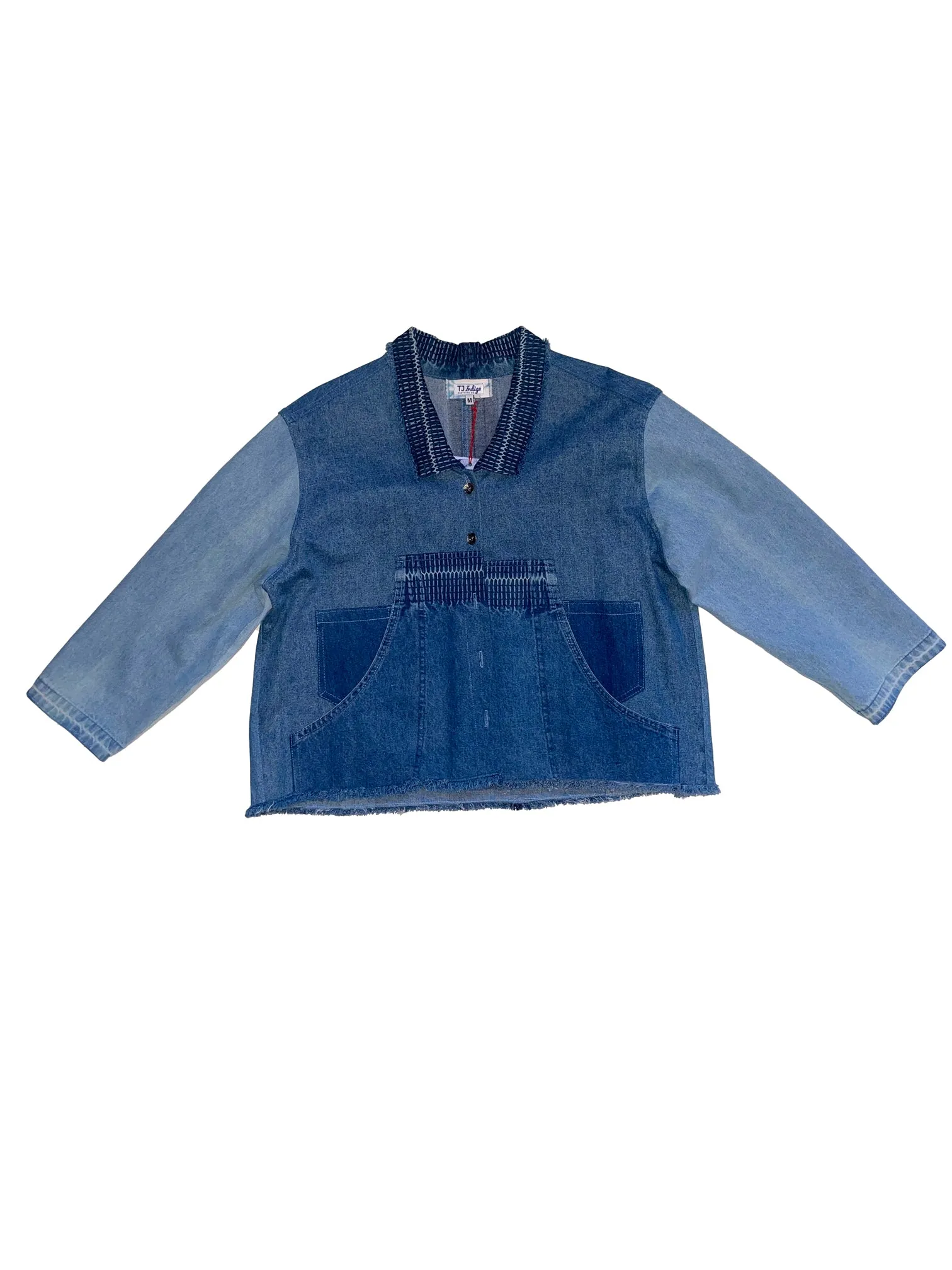 Upcycled Denim Short Patchwork Jacket