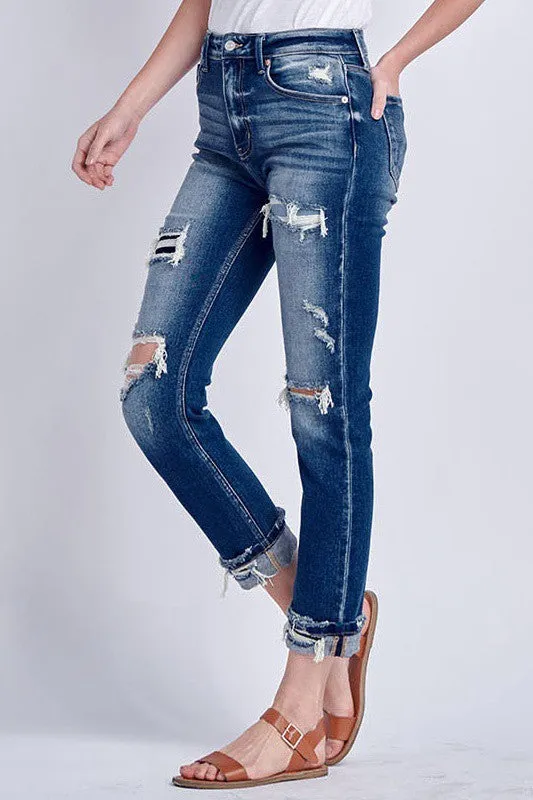 Vera High-Rise Stretch Ankle Straight