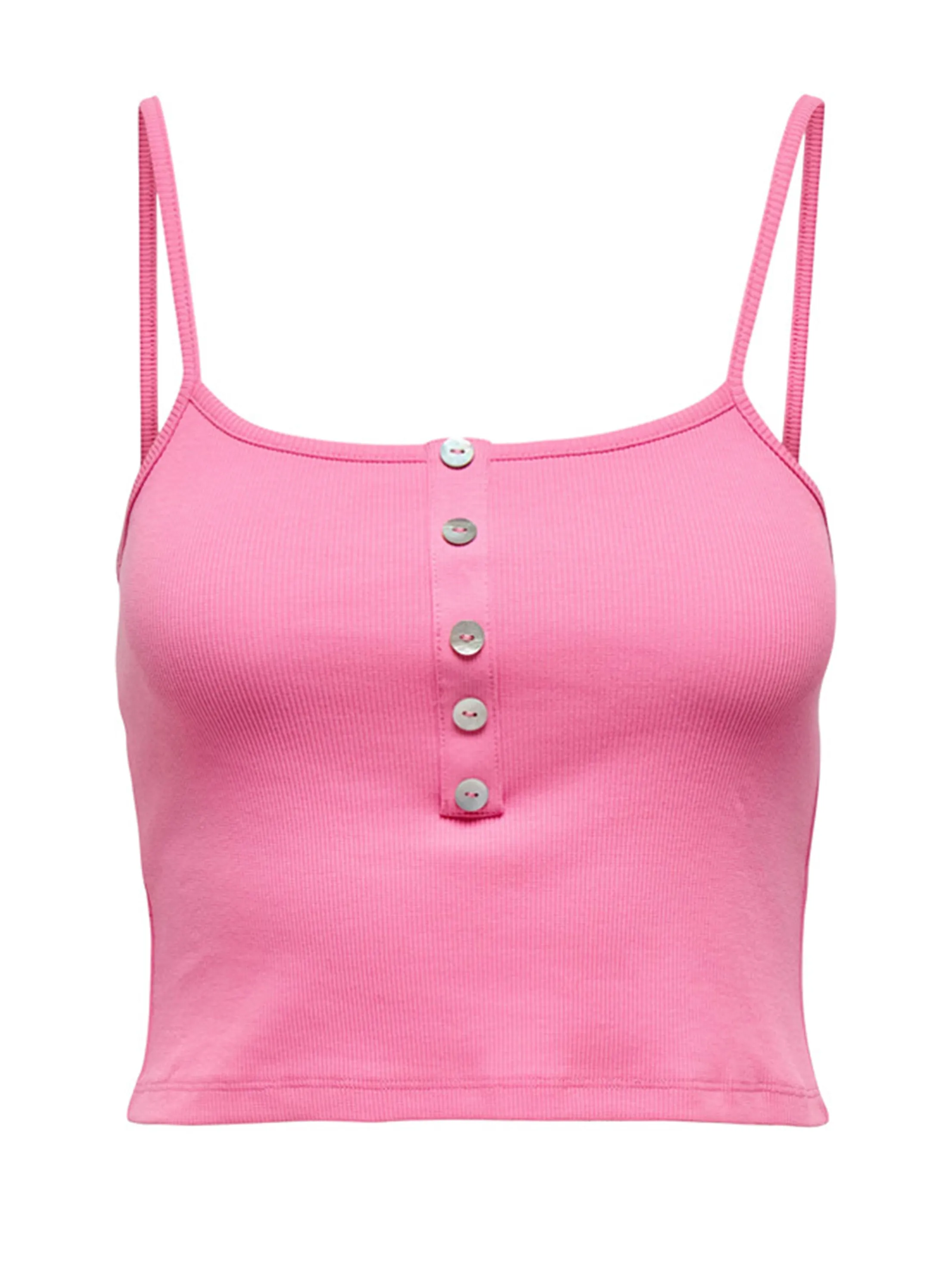 Women's Ribbed Crop Tank Top,Pink