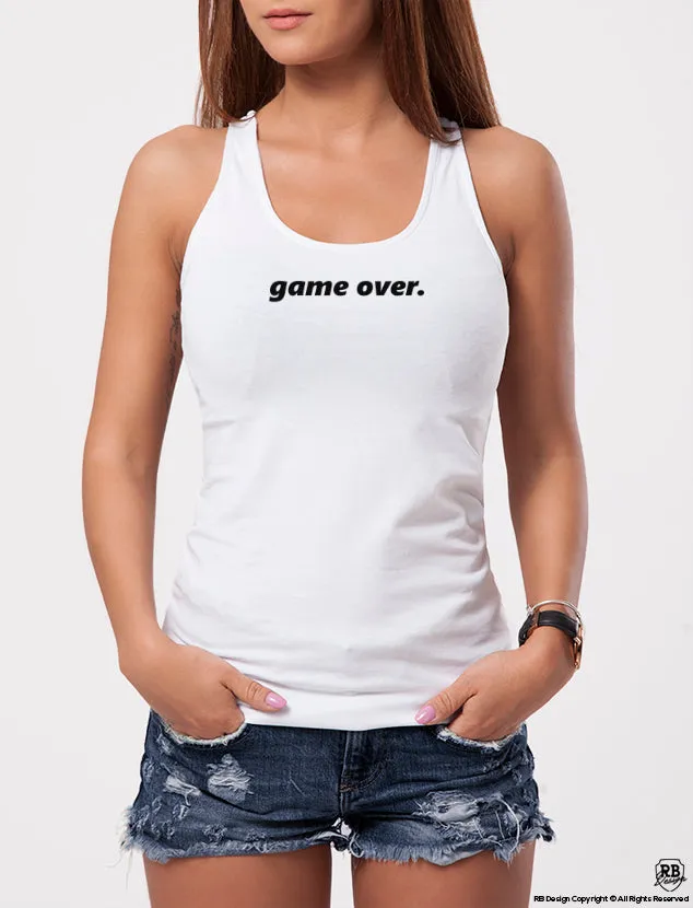 Women's T-shirt With Sayings " Game Over" WTD26 Black
