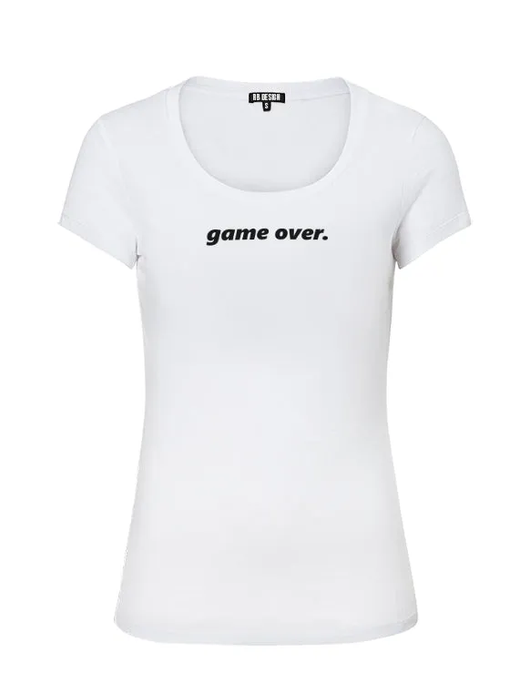 Women's T-shirt With Sayings " Game Over" WTD26 Black