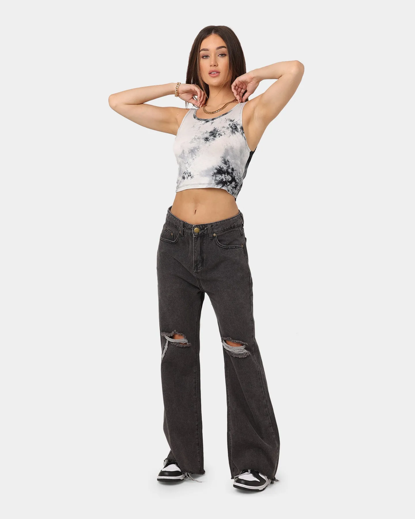 XXIII Women's Reese Rip Knee Jeans Black